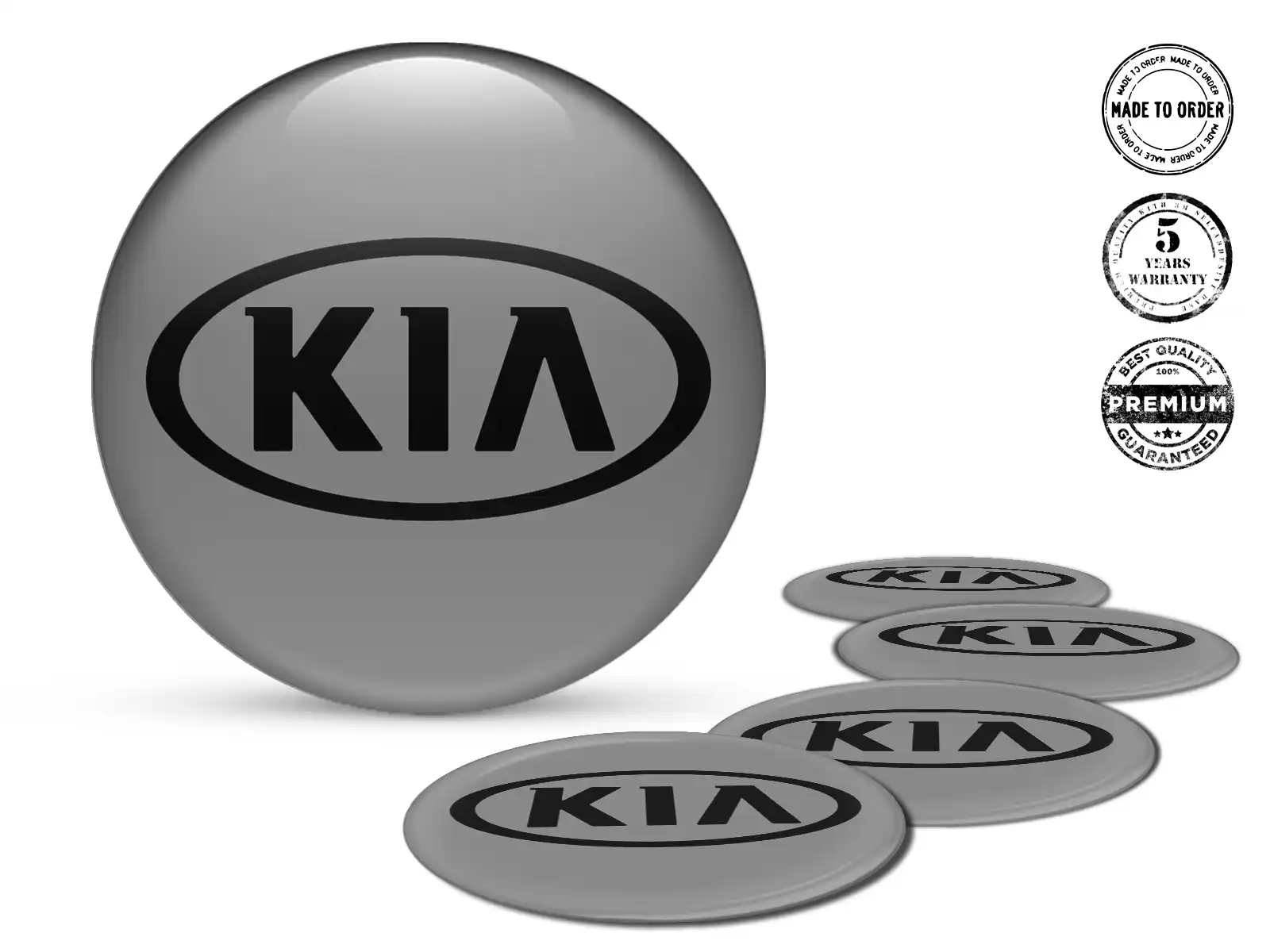 KIA Dekoration für Räder Hochwertige Harzlabels